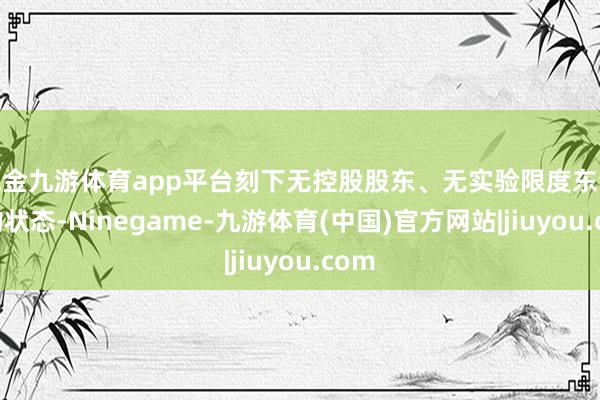 现金九游体育app平台刻下无控股股东、无实验限度东谈主的状态-Ninegame-九游体育(中国)官方网站|jiuyou.com